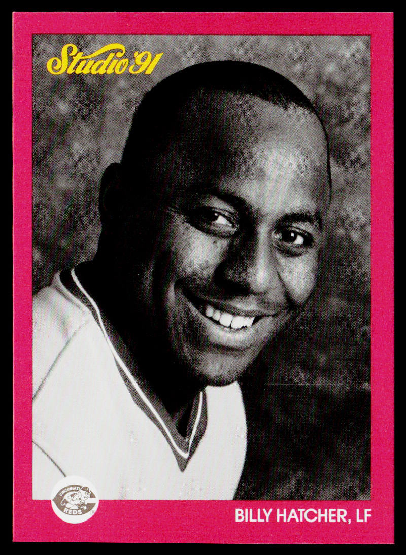 Billy Hatcher 1991 Studio #166 Cincinnati Reds