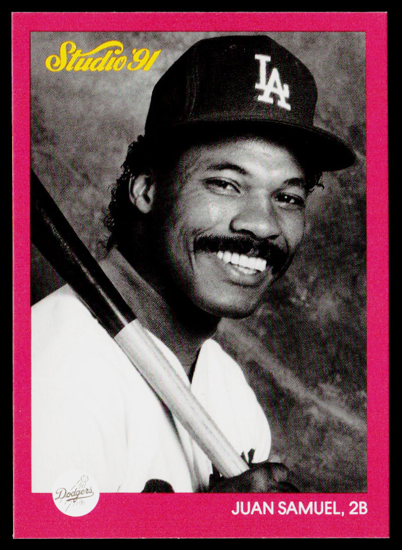 Juan Samuel 1991 Studio #188 Los Angeles Dodgers