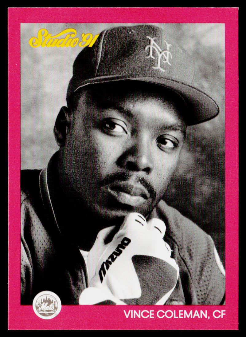 Vince Coleman 1991 Studio #202 New York Mets