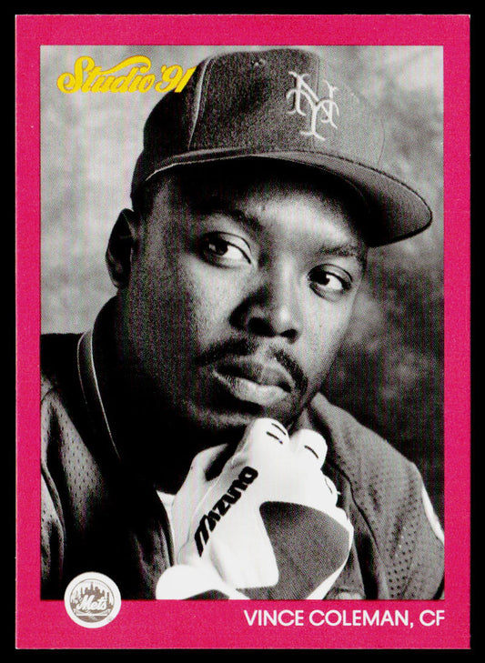 Vince Coleman 1991 Studio #202 New York Mets