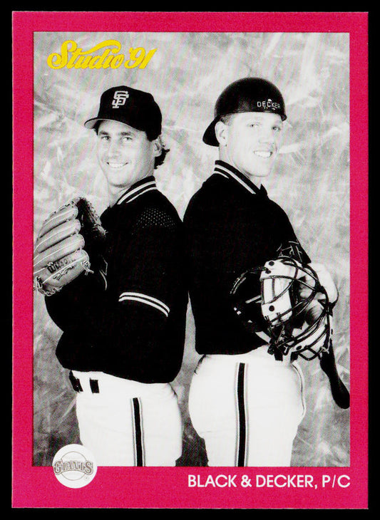 Black & Decker (Bud Black / Steve Decker) 1991 Studio #260 San Francisco Giants