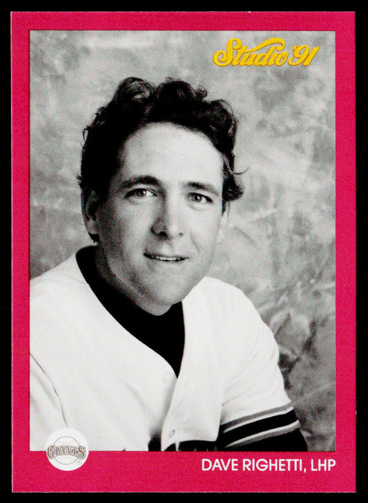 Dave Righetti 1991 Studio #258 San Francisco Giants