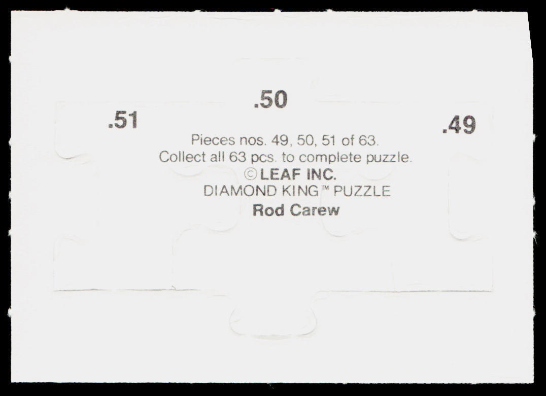 Rod Carew 1991 Studio Rod Carew Puzzle #49-51 Minnesota Twins