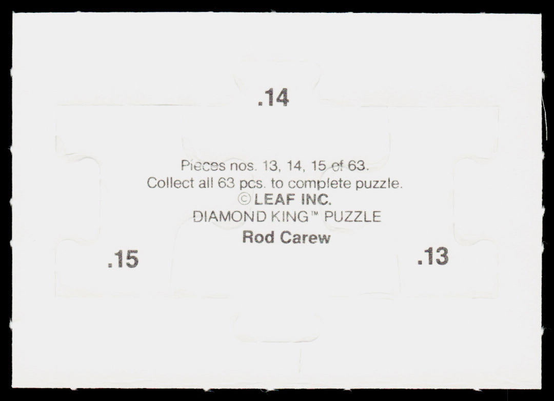 Rod Carew 1991 Studio Rod Carew Puzzle #13-15 Minnesota Twins