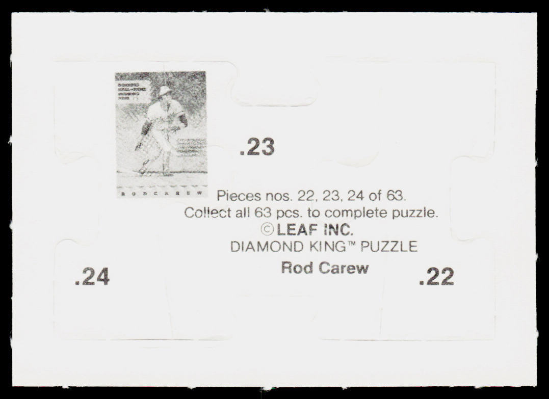 Rod Carew 1991 Studio Rod Carew Puzzle #22-24 Minnesota Twins