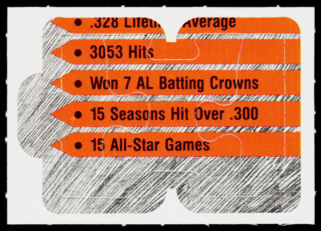 Rod Carew 1991 Studio Rod Carew Puzzle #43-45 Minnesota Twins