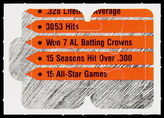 Rod Carew 1991 Studio Rod Carew Puzzle #43-45 Minnesota Twins