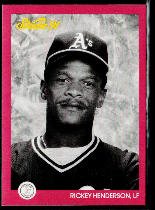 Rickey Henderson 1991 Studio #104 Oakland Athletics