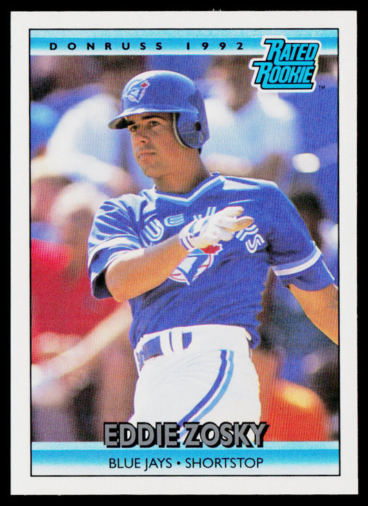 Eddie Zosky 1992 Donruss #8 Toronto Blue Jays