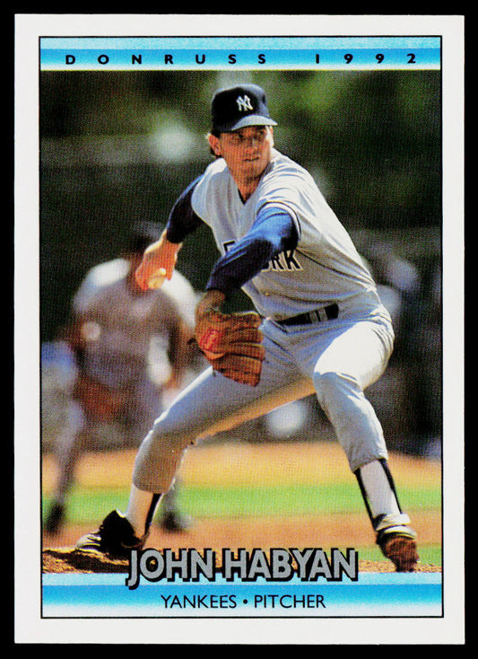 John Habyan 1992 Donruss #32b New York Yankees