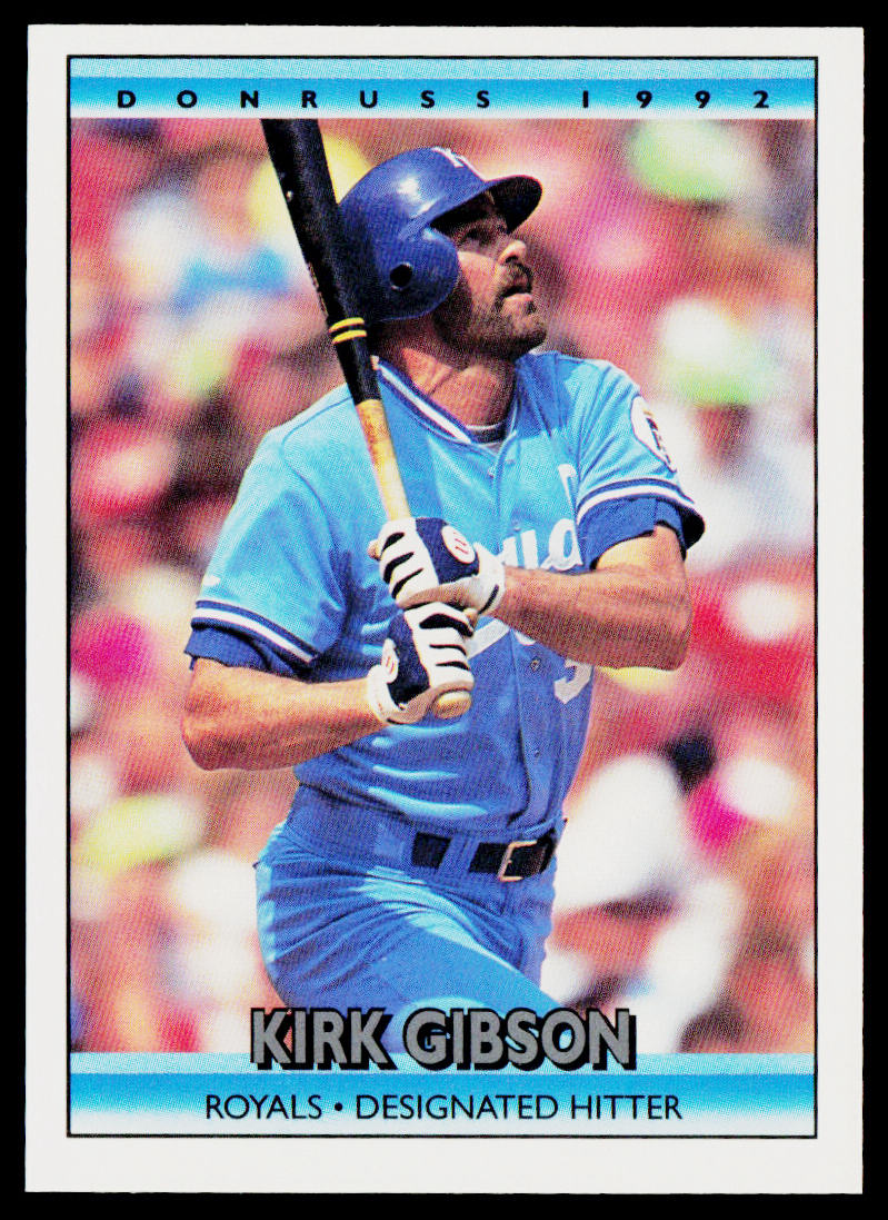 Kirk Gibson 1992 Donruss #39b Kansas City Royals