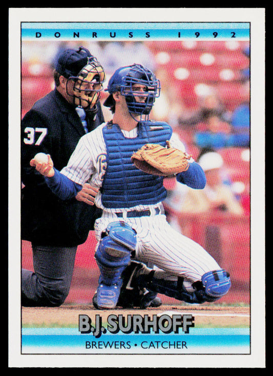 B.J. Surhoff 1992 Donruss #70b Milwaukee Brewers