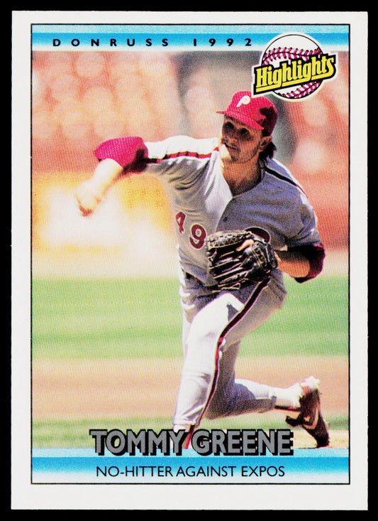 Tommy Greene 1992 Donruss #94b Philadelphia Phillies