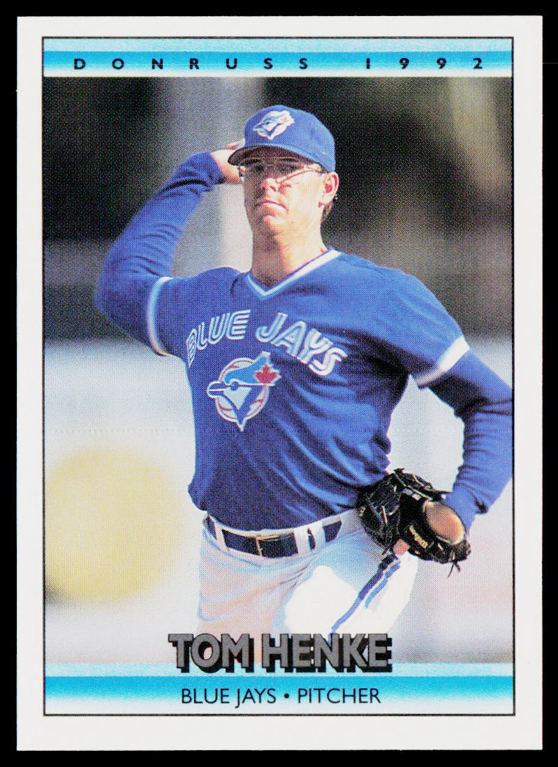 Tom Henke 1992 Donruss #141b Toronto Blue Jays