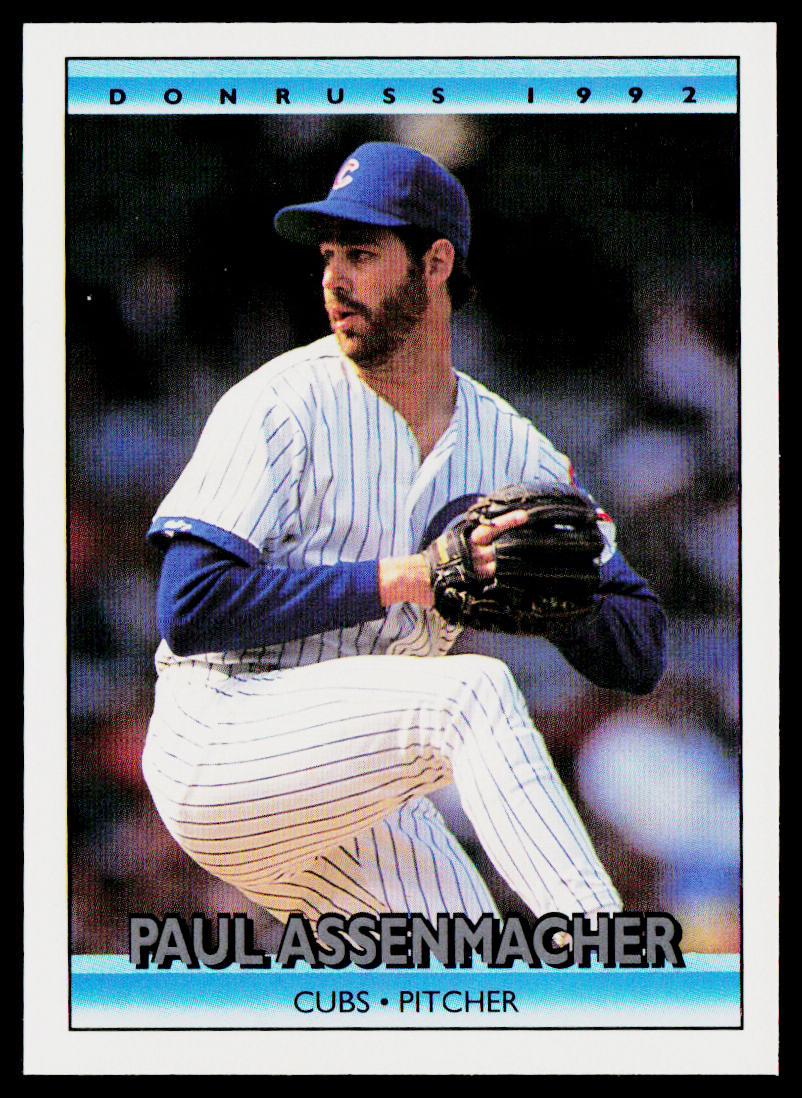 Paul Assenmacher 1992 Donruss #159 Chicago Cubs
