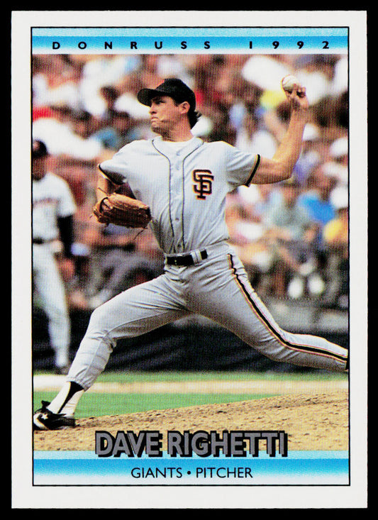 Dave Righetti 1992 Donruss #174b San Francisco Giants