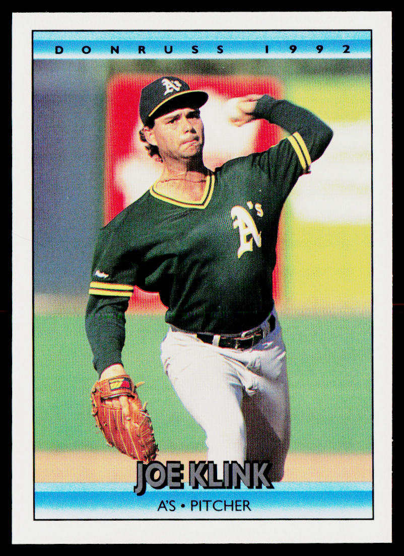 Joe Klink 1992 Donruss #183 Oakland Athletics