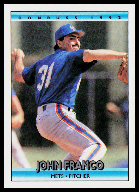 John Franco 1992 Donruss #186b New York Mets
