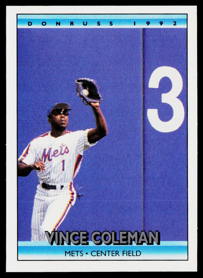 Vince Coleman 1992 Donruss #218 New York Mets