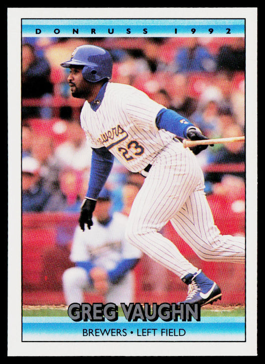 Greg Vaughn 1992 Donruss #224 Milwaukee Brewers