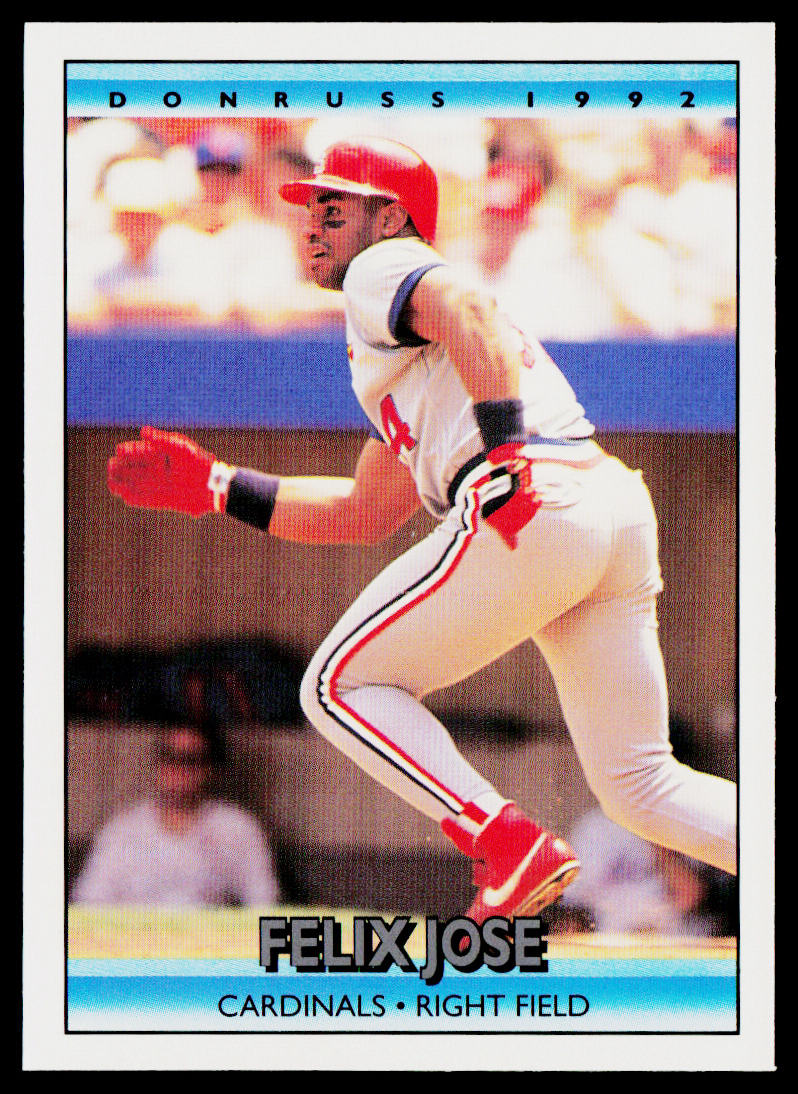 Felix Jose 1992 Donruss #233 St. Louis Cardinals