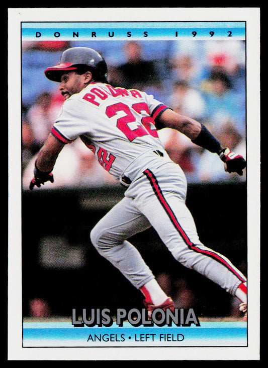 Luis Polonia 1992 Donruss #252 California Angels
