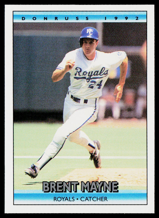 Brent Mayne 1992 Donruss #265b Kansas City Royals