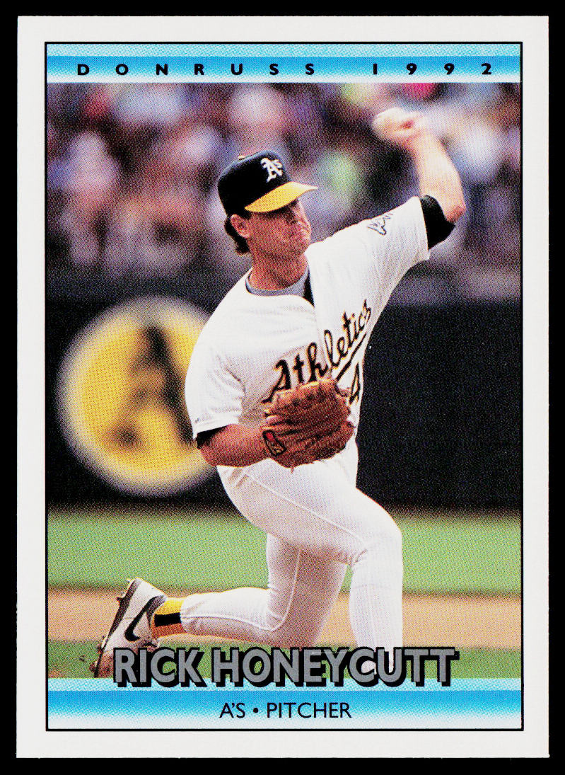 Rick Honeycutt 1992 Donruss #269b Oakland Athletics