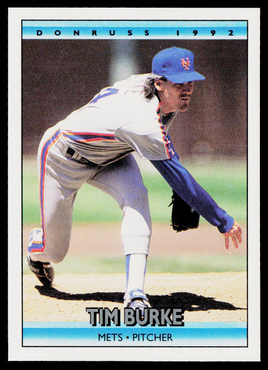 Tim Burke 1992 Donruss #366b New York Mets