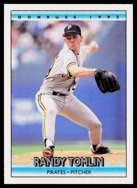 Randy Tomlin 1992 Donruss #367b Pittsburgh Pirates