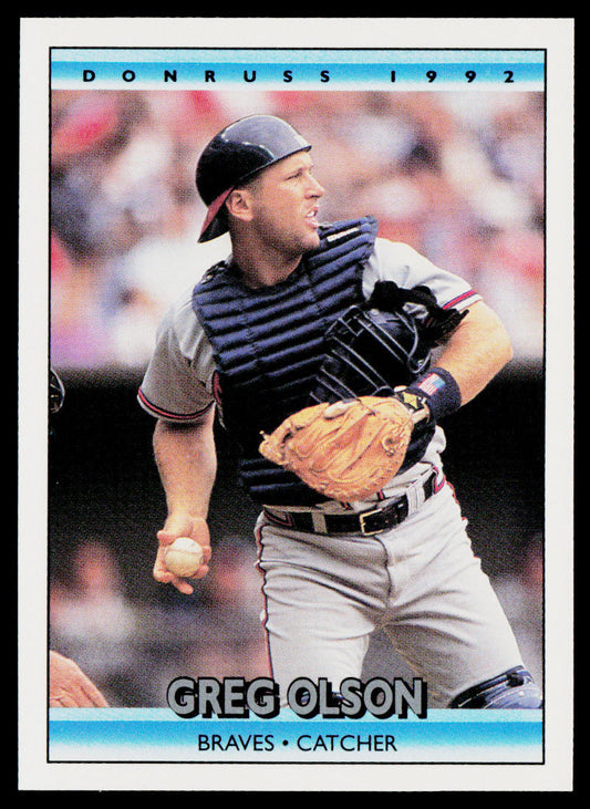 Greg Olson 1992 Donruss #386 Atlanta Braves