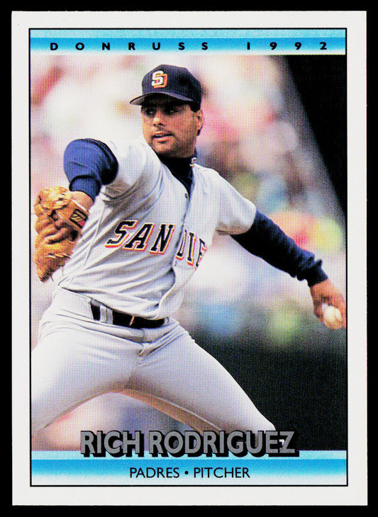 Rich Rodriguez 1992 Donruss #388b San Diego Padres