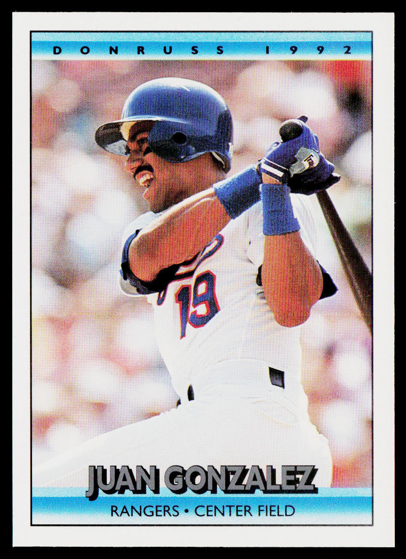 Juan Gonzalez 1992 Donruss #393 Texas Rangers