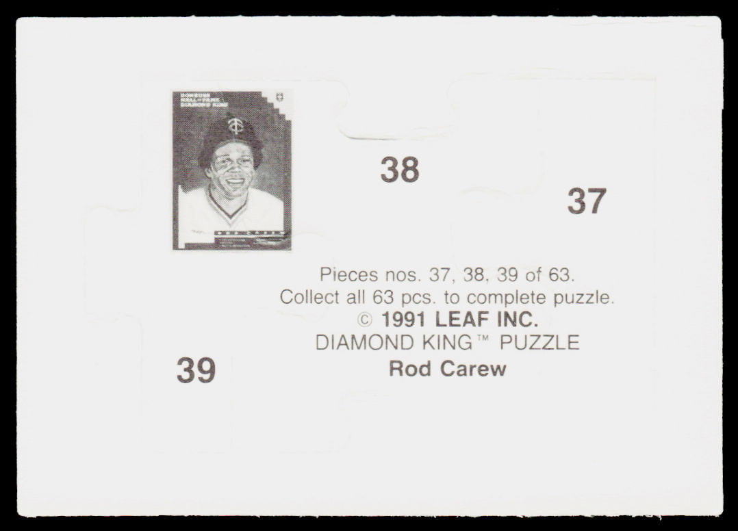 Rod Carew 1992 Donruss Rod Carew Puzzle #37-39 Minnesota Twins
