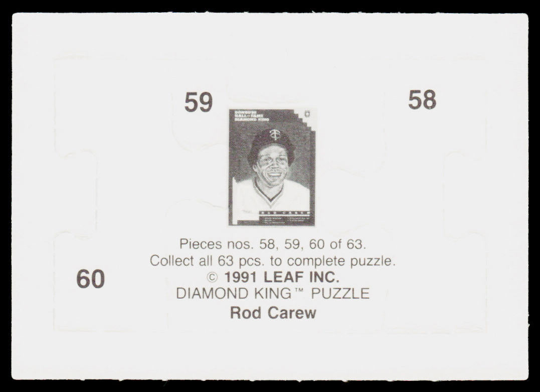 Rod Carew 1992 Donruss Rod Carew Puzzle #58-60 Minnesota Twins