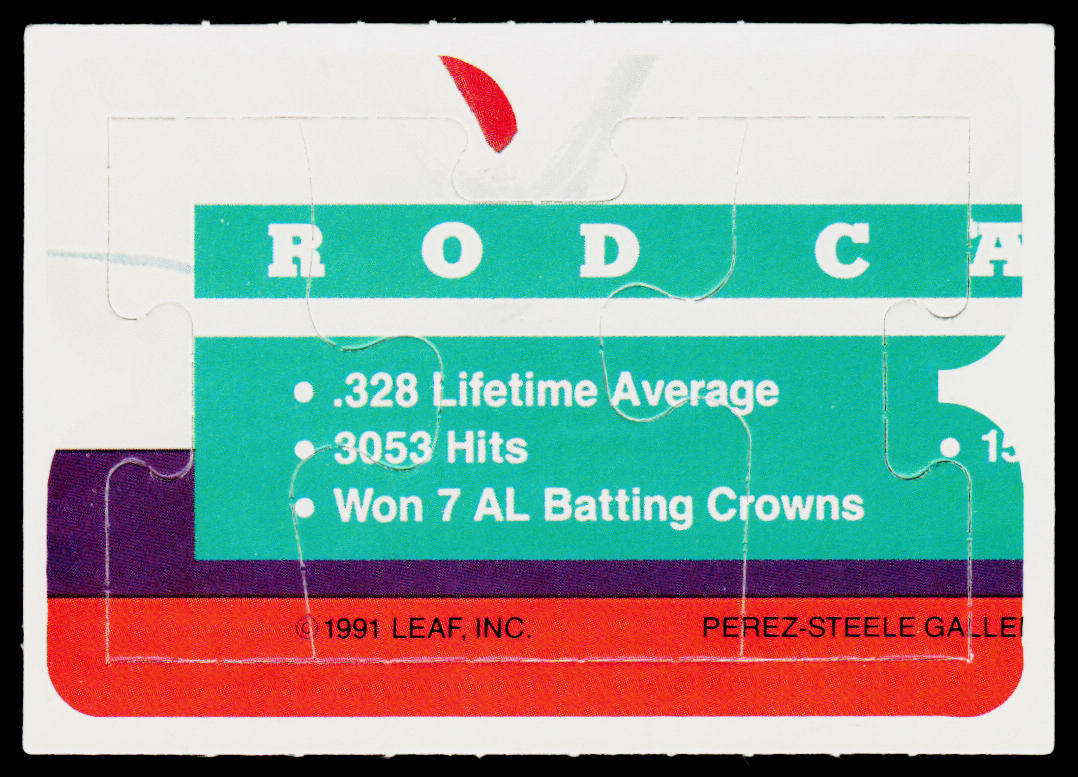 Rod Carew 1992 Donruss Rod Carew Puzzle #58-60 Minnesota Twins