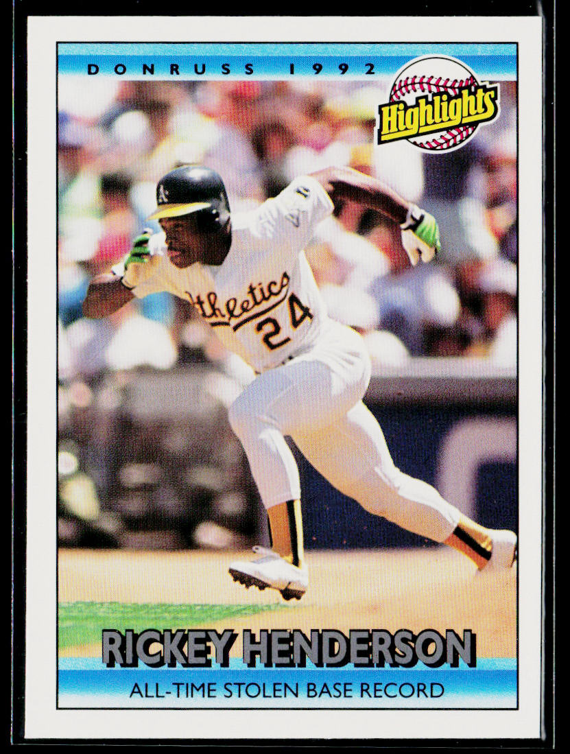 Rickey Henderson 1992 Donruss #215 Oakland Athletics