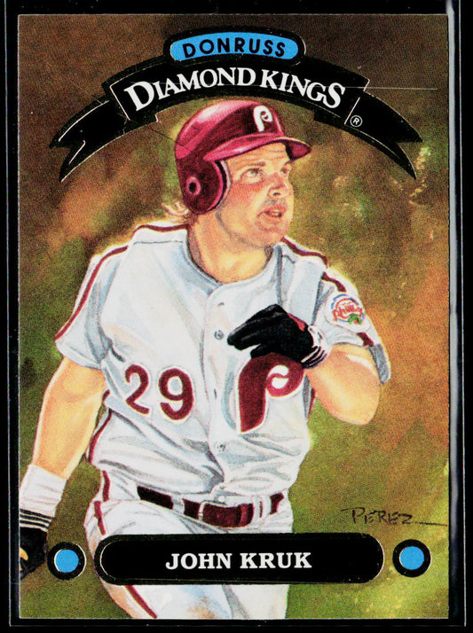 John Kruk 1992 Donruss Diamond Kings #DK-12 Philadelphia Phillies