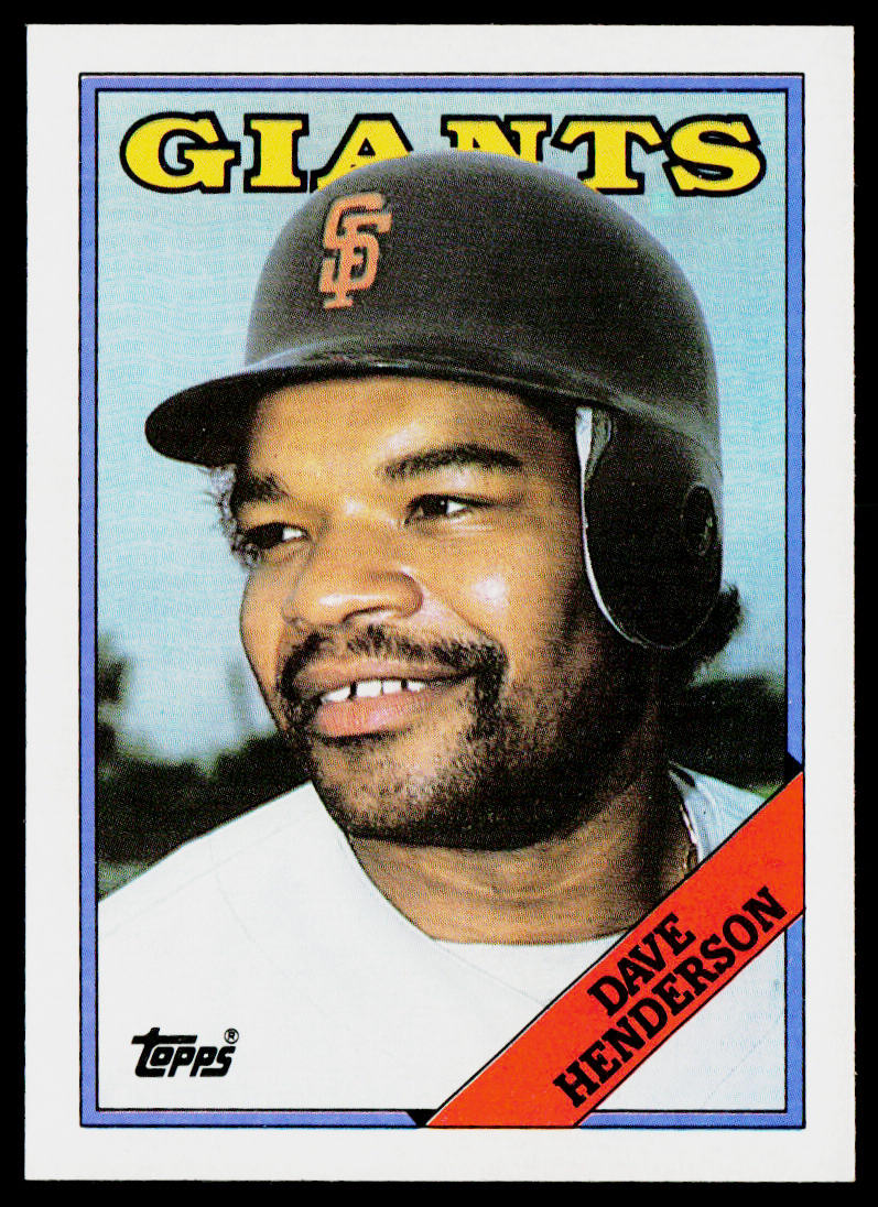 Dave Henderson 1988 Topps #628 San Francisco Giants