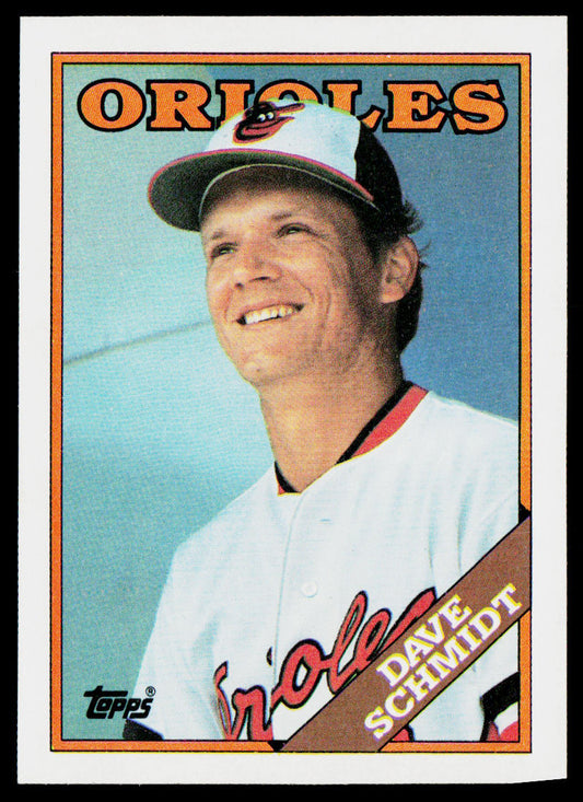Dave Schmidt 1988 Topps #214 Baltimore Orioles