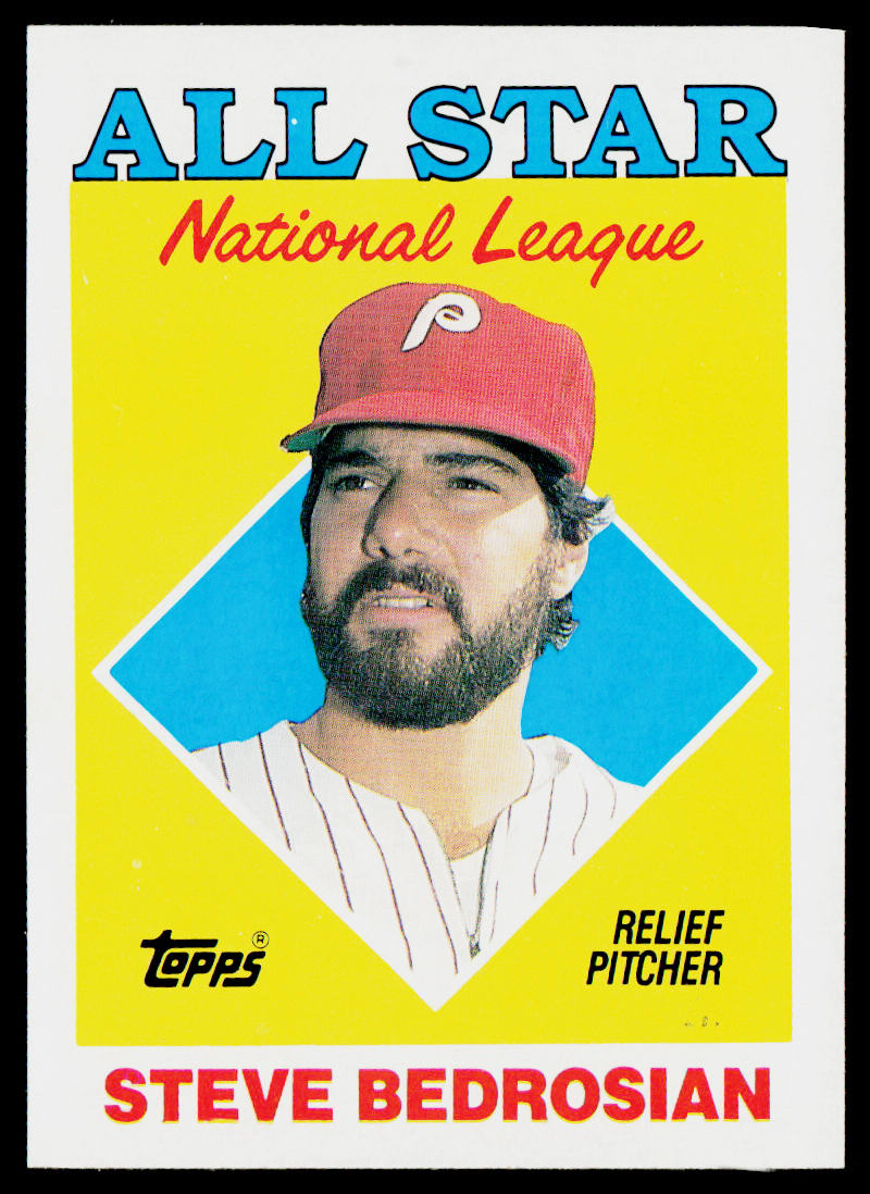 Steve Bedrosian 1988 Topps Cloth Test Issue #NNO Philadelphia Phillies