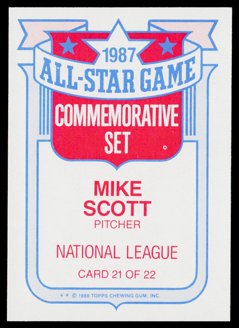 Mike Scott 1988 Topps Glossy All-Stars #21a Houston Astros