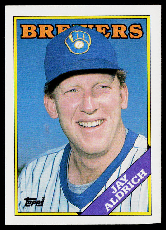 Jay Aldrich 1988 Topps #616 RC Milwaukee Brewers