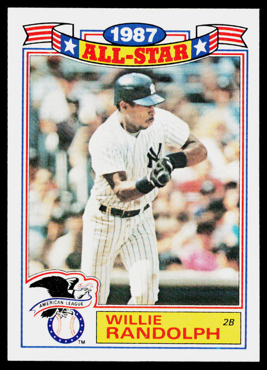 Willie Randolph 1988 Topps Glossy All-Stars #3a New York Yankees