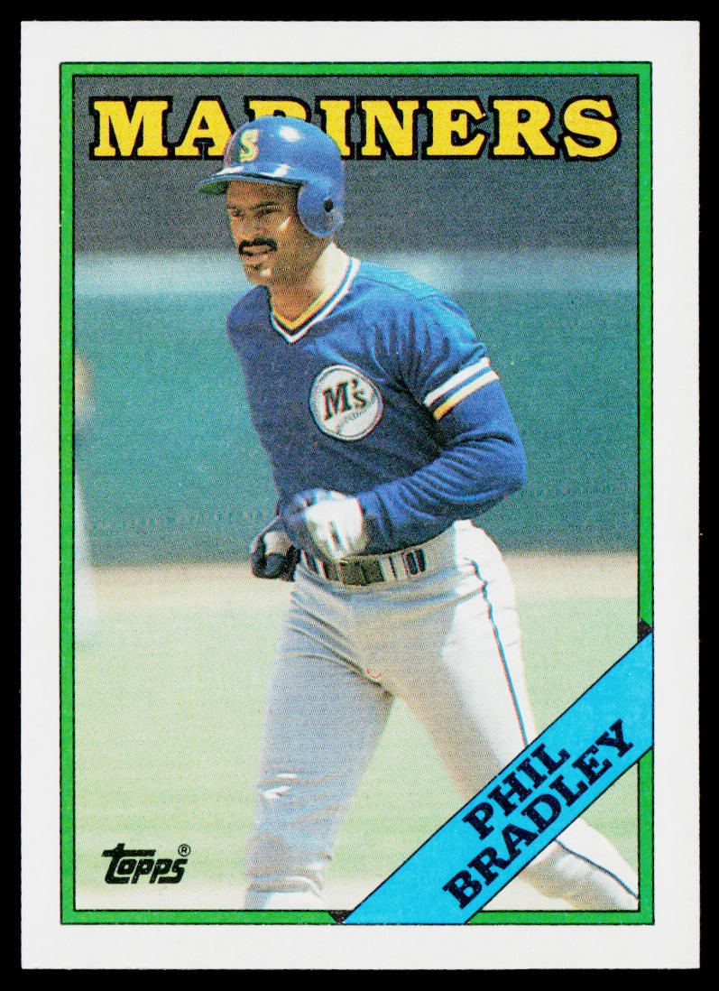 Phil Bradley 1988 Topps #55 Seattle Mariners