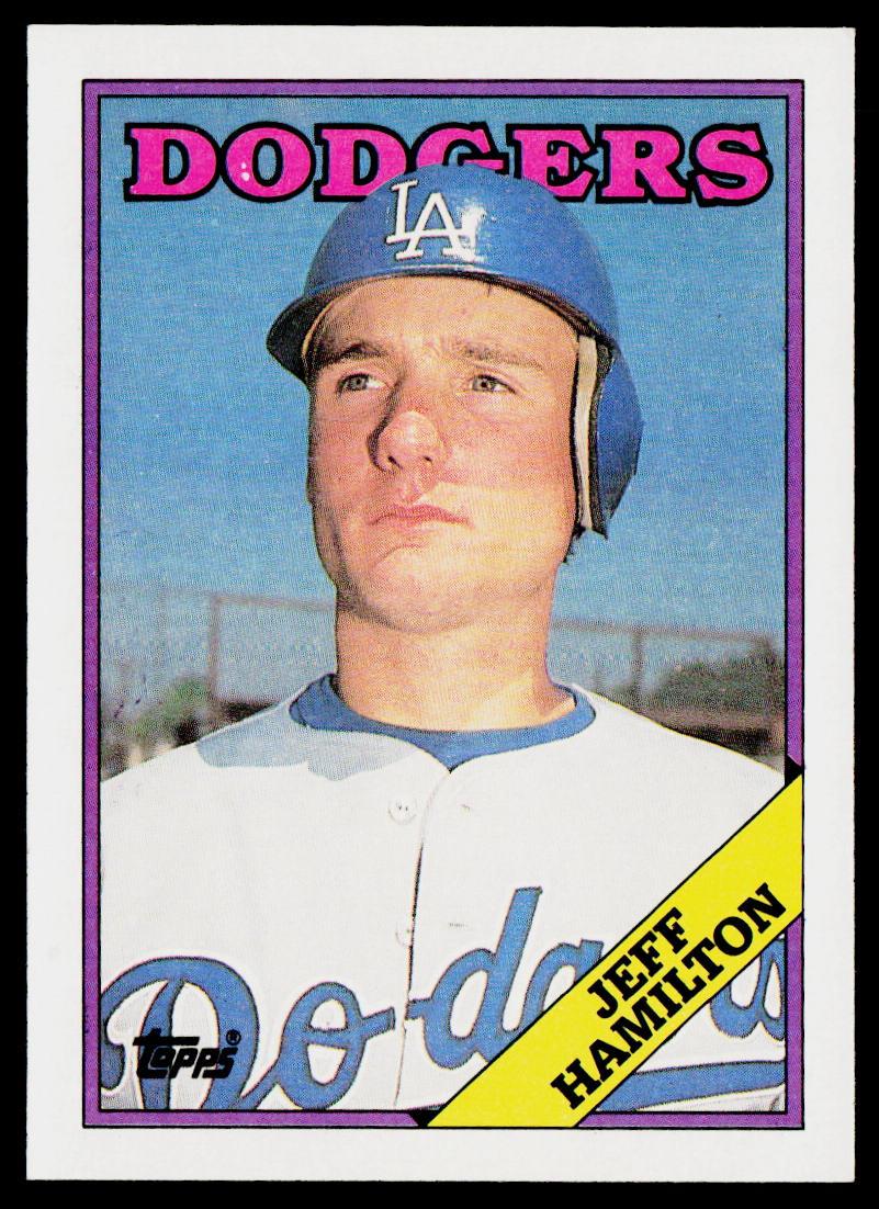 Jeff Hamilton 1988 Topps Cloth Test Issue #NNO Los Angeles Dodgers