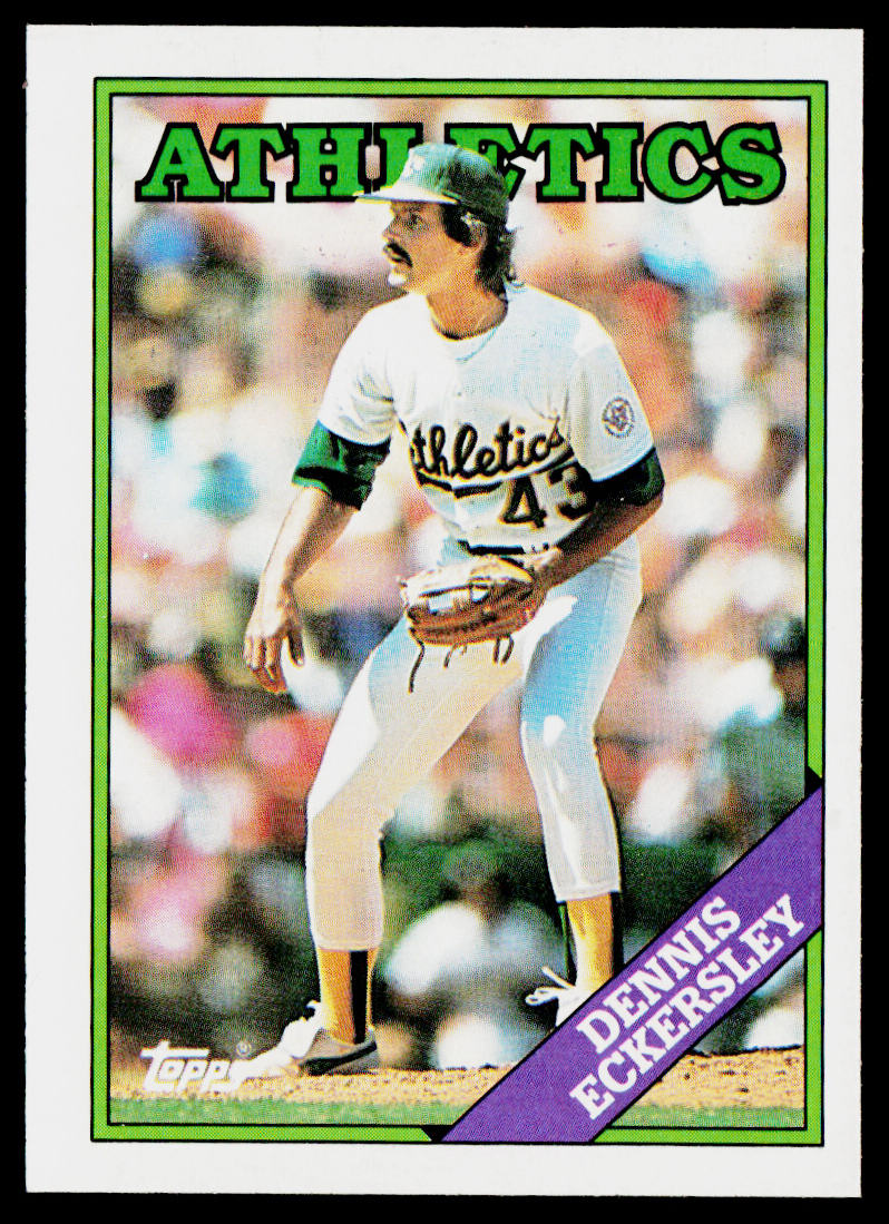 Dennis Eckersley 1988 Topps #72 Oakland Athletics