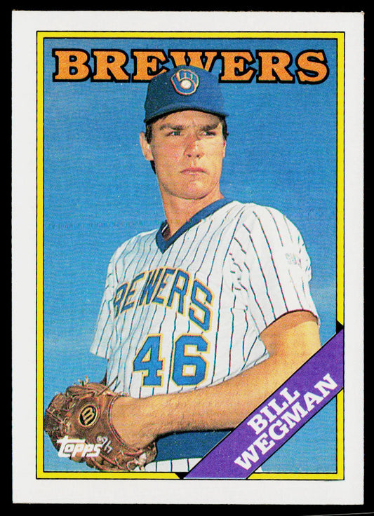 Bill Wegman 1988 Topps #538 Milwaukee Brewers