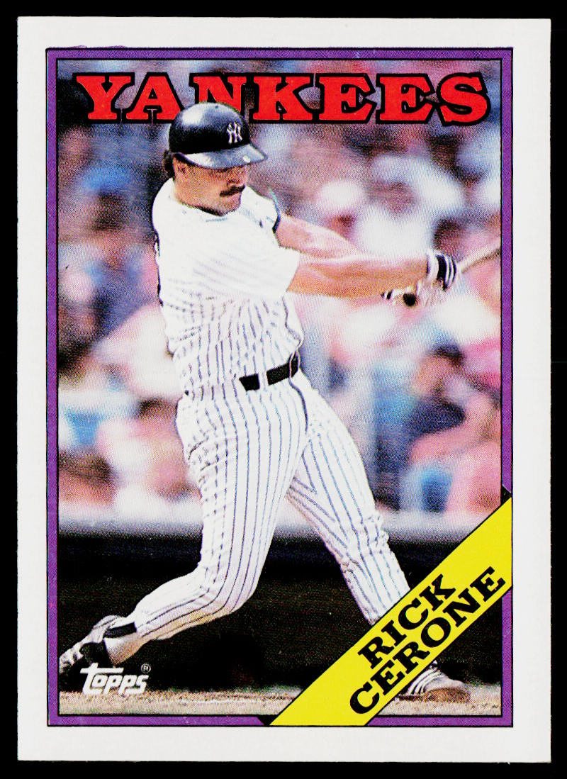 Rick Cerone 1988 Topps Cloth Test Issue #NNO New York Yankees