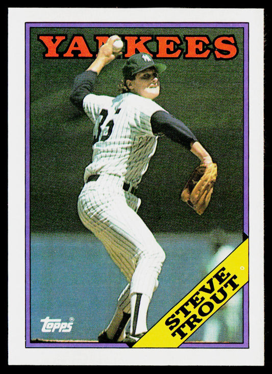 Steve Trout 1988 Topps #584 New York Yankees